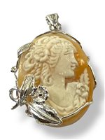 Pendente Mandile 1922 Donna Cammei  in Argento Conchiglia 2MCICM30 - 2MCICM30